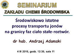 Seminarium dr hab. Adamski